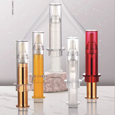Guter Preis 10ml Custom Color Leak Proof Airless Syringe Bottle for Eye Serum Face Cream Cosmetic Packaging online